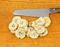 Dried Plantain Banana Slices Knife