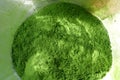 Dried powder made from spinach