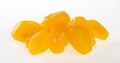 Dried preserved or preserved kumquat on background. Royalty Free Stock Photo