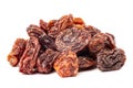 Dried raisins isolated on white background Royalty Free Stock Photo