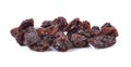 Dried raisins on white background Royalty Free Stock Photo