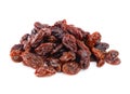 Dried raisins on a white Royalty Free Stock Photo