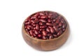 Dried red bean, kidney bean on the white background Royalty Free Stock Photo