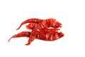 Dried red chili, Chilli red Spicy hot flavor, Chilli dry on white background