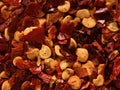 Dried red chili flake food background Royalty Free Stock Photo