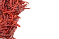 Dried red chili isolated on white background Royalty Free Stock Photo