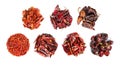 Dried red chili peppers Royalty Free Stock Photo