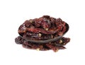 Dried Red Chili Peppers on White Background Royalty Free Stock Photo