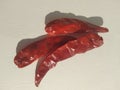 Dried red chilli isolated on a white background Royalty Free Stock Photo