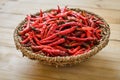 dried red hot chilli chillies pepper Royalty Free Stock Photo