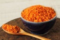 Dried red lentils Royalty Free Stock Photo