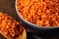 Dried red lentils Royalty Free Stock Photo