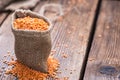 Dried Red Lentils Royalty Free Stock Photo