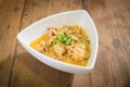 Dried red pork coconut curry (Panaeng) Royalty Free Stock Photo