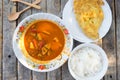 Dried red pork coconut curry (Panaeng) Royalty Free Stock Photo