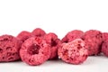 Dried red raspberry isolated on white Royalty Free Stock Photo