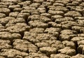 Dried river bed during drought Royalty Free Stock Photo