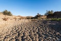 Dried riverbed of a mountain river Royalty Free Stock Photo