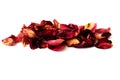 Dried rose petals isolated on white Royalty Free Stock Photo