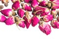 Dried rosebuds background