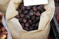 Dried rosehips. Dry fruits in paper bag. Rose hip