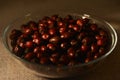 Dried rosehips on a plate