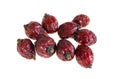 Dried rosehips on a white isolated background Royalty Free Stock Photo