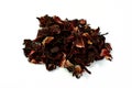 Dried Roselle herbs , a dark red-purple colored bissap wonjo natural herbs, flowers of the Roselle plant Hibiscus used to