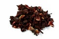 Dried Roselle herbs , a dark red-purple colored bissap wonjo natural herbs, flowers of the Roselle plant Hibiscus used to