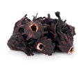 Dried roselle isolated on the white background