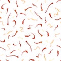 Dried saffron seamless pattern. Spices background. Royalty Free Stock Photo