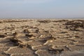 The dried salt Namak lake, Iran