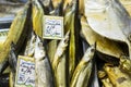 Dried Salted Fish in a Russian Shop Royalty Free Stock Photo
