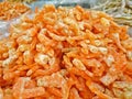 Dried salted prawns Royalty Free Stock Photo