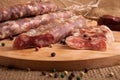 Dried sausages Royalty Free Stock Photo