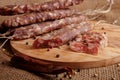 Dried sausages Royalty Free Stock Photo