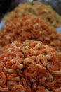 Heaps of dried shrimps for sale