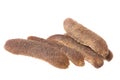 Dried Sea Cucumbers Isolated Royalty Free Stock Photo