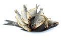 Dried sea roach fishes and bream fish