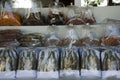 Dried seafood and Food product and gift souvenir at local shop