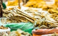 Dried seafood in the local market in Hanoi, Vietnam. Close-up. Royalty Free Stock Photo