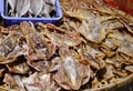 Dried seafood at the market Royalty Free Stock Photo