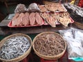 Dried Seafood at Market in Mekong Delta