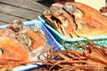 Dried Seafood on Sale in Tai O Fishing Village, Hong Kong Royalty Free Stock Photo