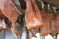 Close-up of dried shark meat, Iceland