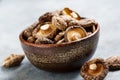 Dried shiitake mushrooms Royalty Free Stock Photo