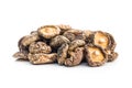 Dried shiitake mushrooms isolated on white background Royalty Free Stock Photo