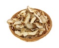 Dried Shitaki Mushrooms Overhead View Royalty Free Stock Photo