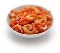 Dried shrimp in bowl Royalty Free Stock Photo