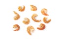 Dried shrimp isolated on white background Royalty Free Stock Photo